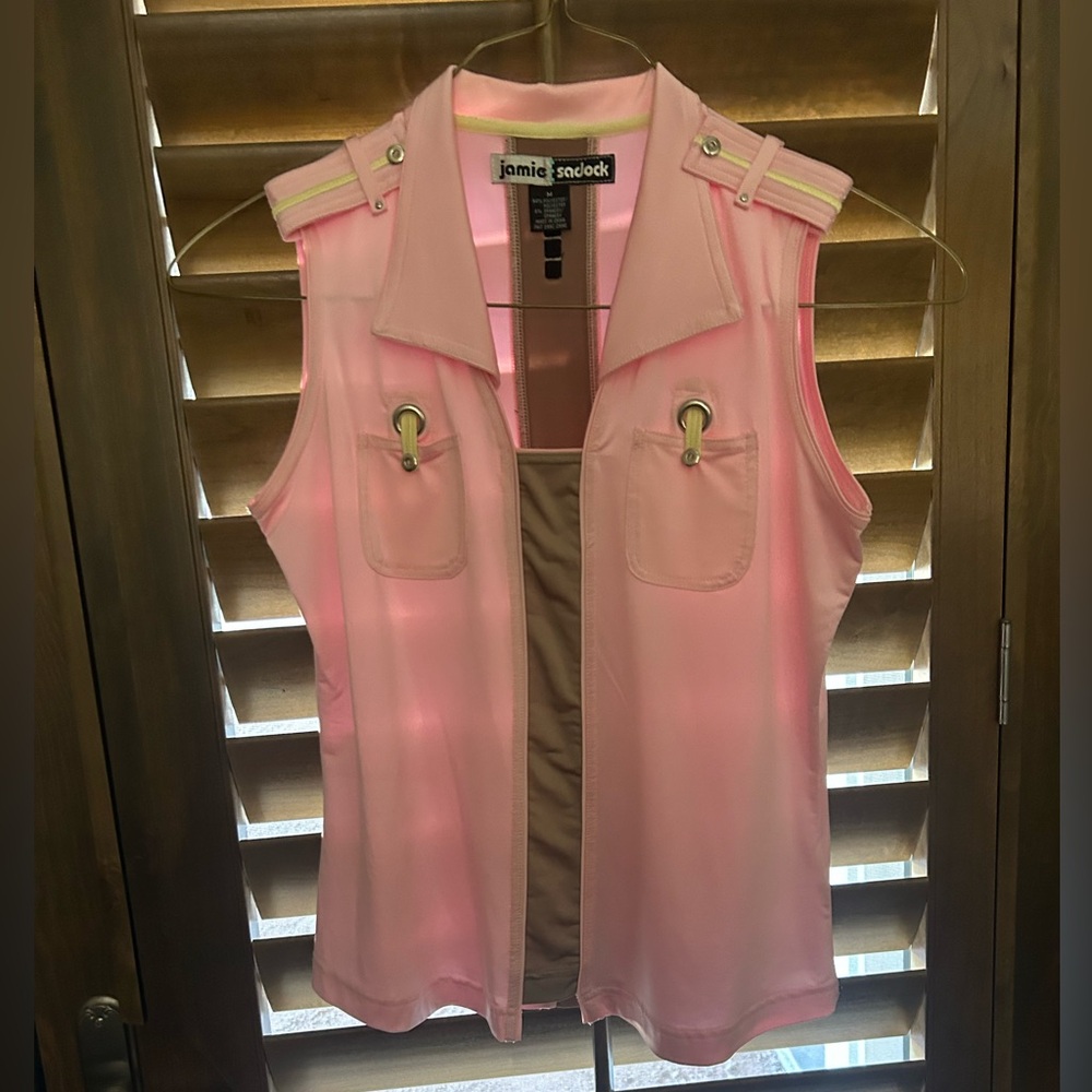 Jamie Sadock Pink Sleeveless Golf Shirt  - Size M - EUC
